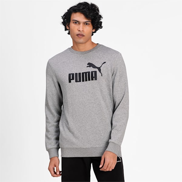 Buzo para hombre Essentials Big Logo Crew, Medium Gray Heather, large-ARG