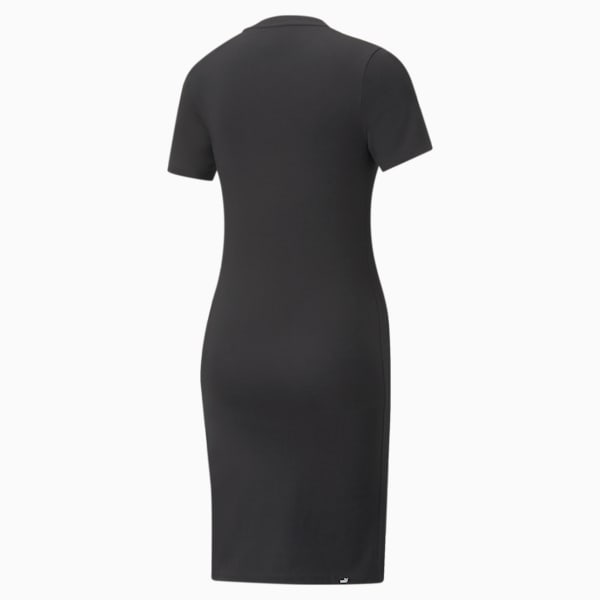 Essentials Slim Fit Women's Tee Dress, Puma Black, large-ZAF