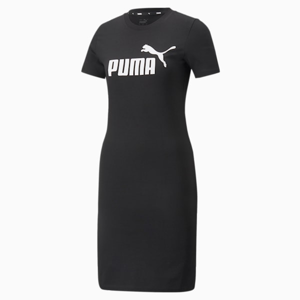Essentials Slim Fit Women's Tee Dress, Puma Black, large-ZAF