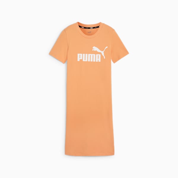 Essentials Slim Fit Women's Tee Dress, Bright Melon, large-ZAF