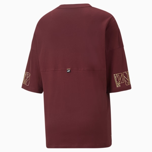 Power Deco Glam Tee Women, Aubergine, large-ZAF