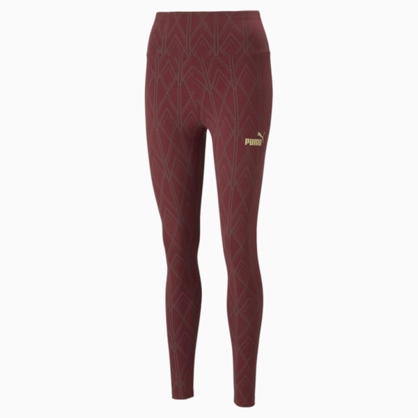 Power Deco Glam Leggings Women, Aubergine, large-ZAF