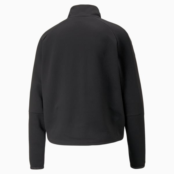 Evostripe Half-Zip Crew Neck Sweatshirt Women, PUMA Black, large-ZAF