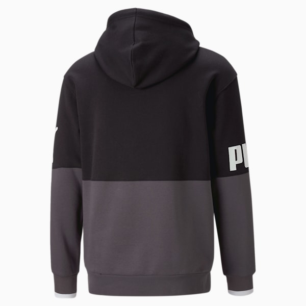 PUMA POWER Colourblock Hoodie Men, PUMA Black, large-ZAF