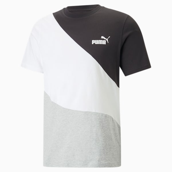 PUMA POWER Cat Tee Men, Light Gray Heather, large-ZAF