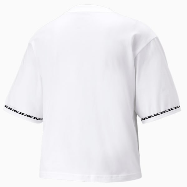 PUMA POWER Tape Tee Women, PUMA White, large-ZAF