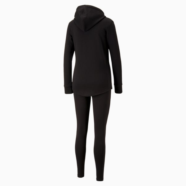 Metallic Tracksuit Women, PUMA Black, large-ZAF