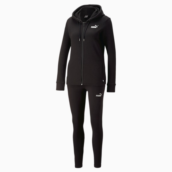 Metallic Tracksuit Women, PUMA Black, large-ZAF