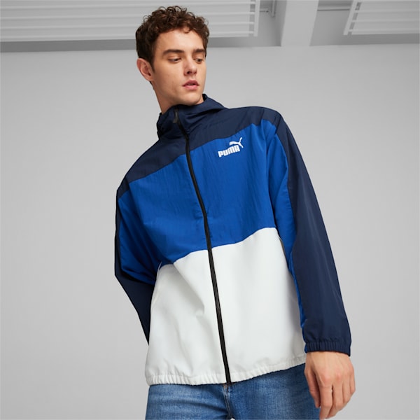 Rompevientos con capucha para hombre, Club Navy, large-ARG