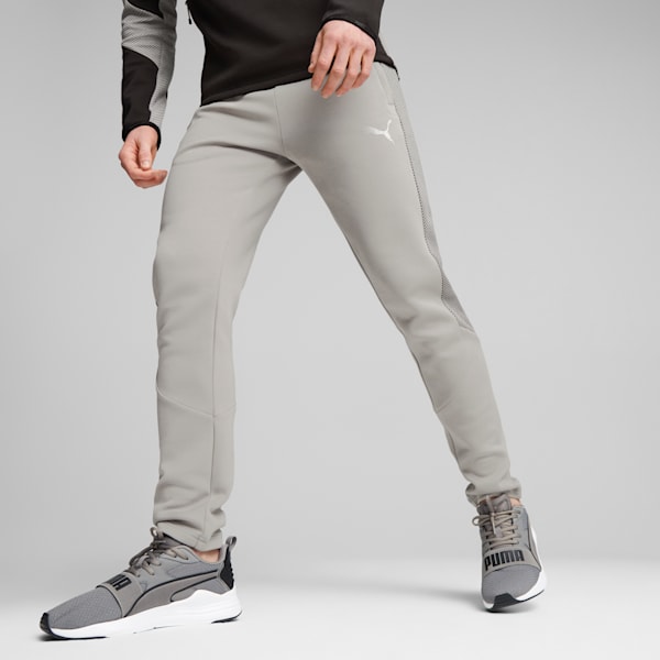 EVOSTRIPE Men's Sweatpants, Concrete Gray, large-ZAF