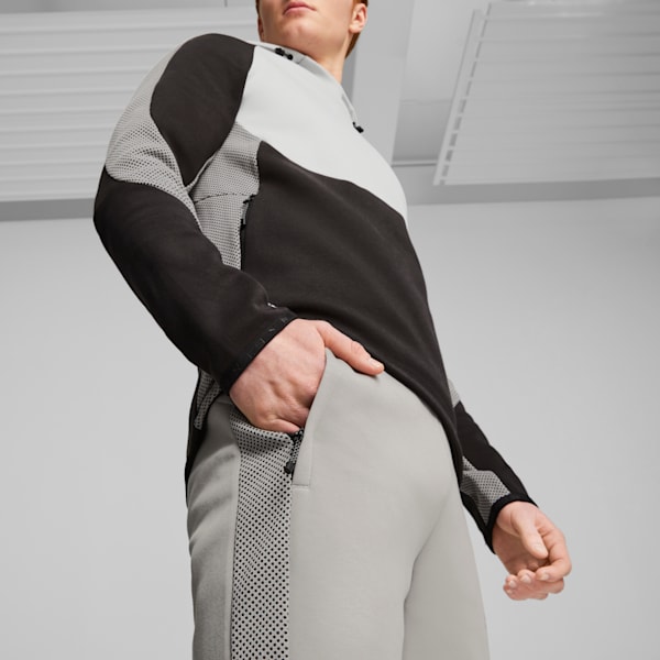 EVOSTRIPE Men's Sweatpants, Concrete Gray, large-ZAF