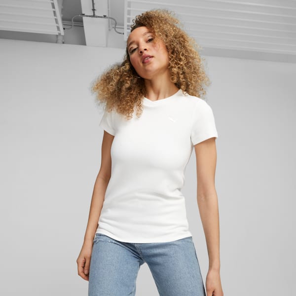 HER Women's Structured Tee, PUMA White, large-ZAF