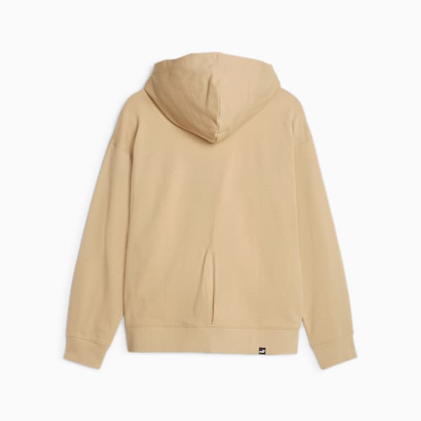 HER Terry Full-Zip Hoodie Women, Sand Dune, large-ZAF