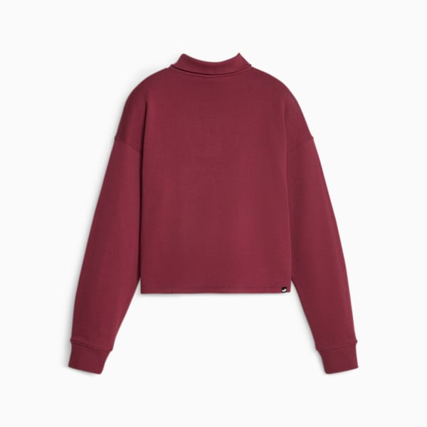 HER Women's High-Neck Half-Zip Sweatshirt, Dark Jasper, large-ZAF