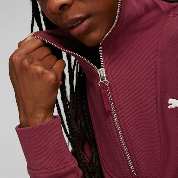 HER Women's High-Neck Half-Zip Sweatshirt, Dark Jasper, large-ZAF