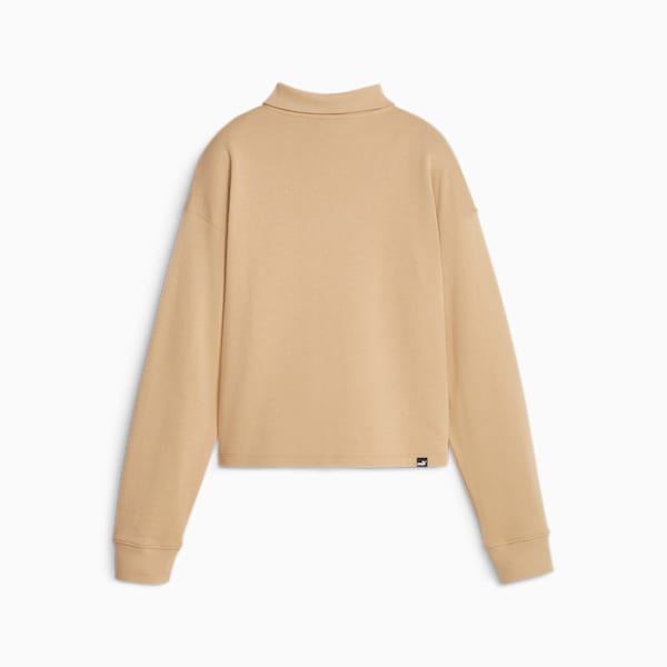 HER Women's High-Neck Half-Zip Sweatshirt, Sand Dune, large-ZAF