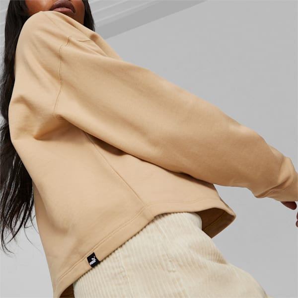 HER Women's High-Neck Half-Zip Sweatshirt, Sand Dune, large-ZAF