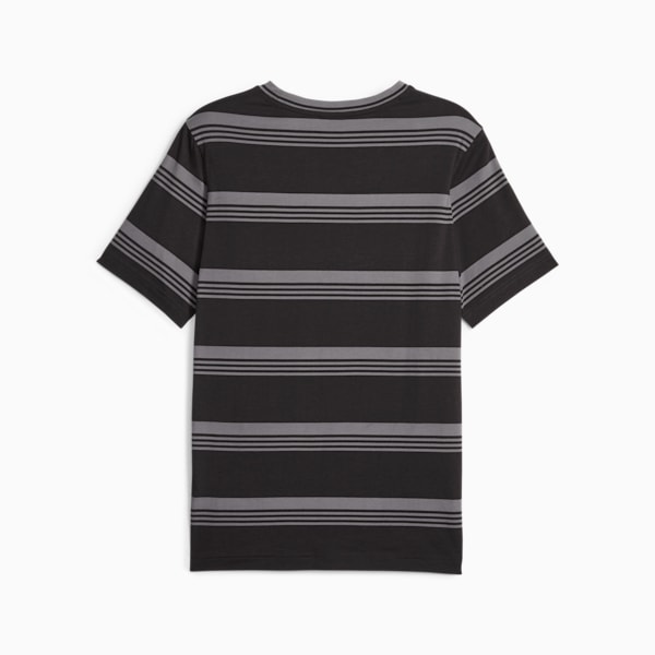 PUMA SQUAD Men's Striped Tee, PUMA Black, large-ZAF