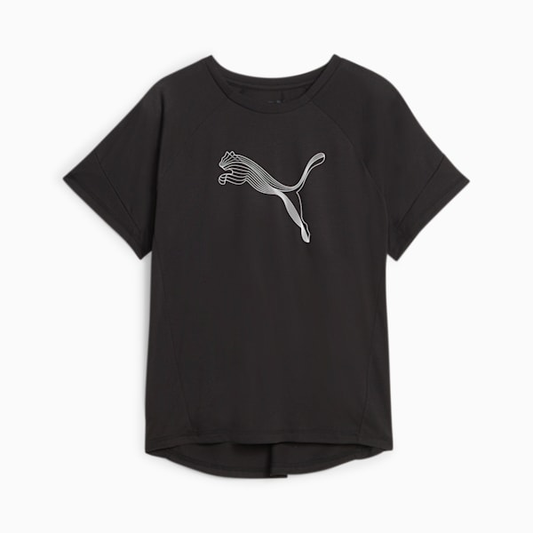 Evostripe Women's Tee, PUMA Black, large-ZAF