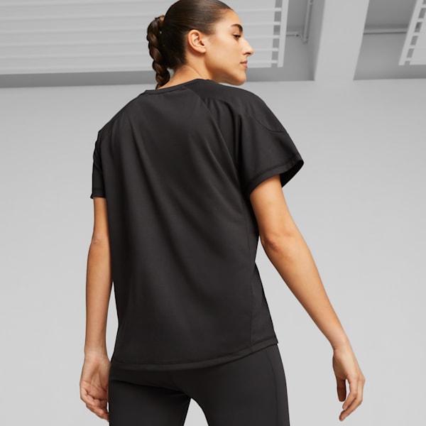 Evostripe Women's Tee, PUMA Black, large-ZAF
