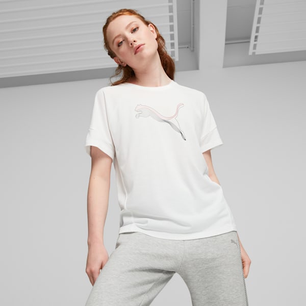 Evostripe Women's Tee, PUMA White, large-ZAF