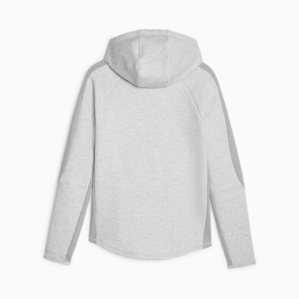 EVOSTRIPE Women's Full-Zip Hoodie, Light Gray Heather, large-ZAF