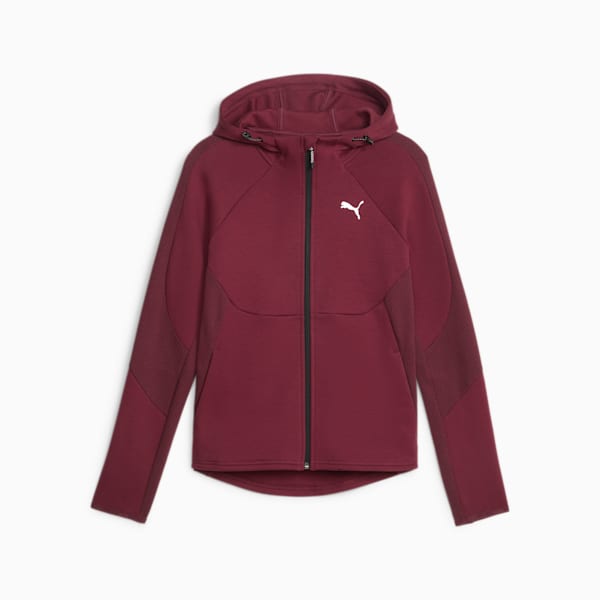 EVOSTRIPE Women's Full-Zip Hoodie, Dark Jasper, large-ZAF