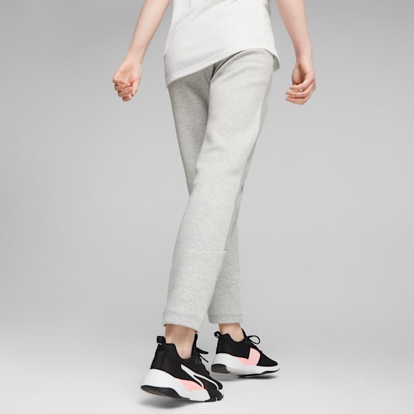 Evostripe Women's High-Waist Pants, Light Gray Heather, large-ZAF