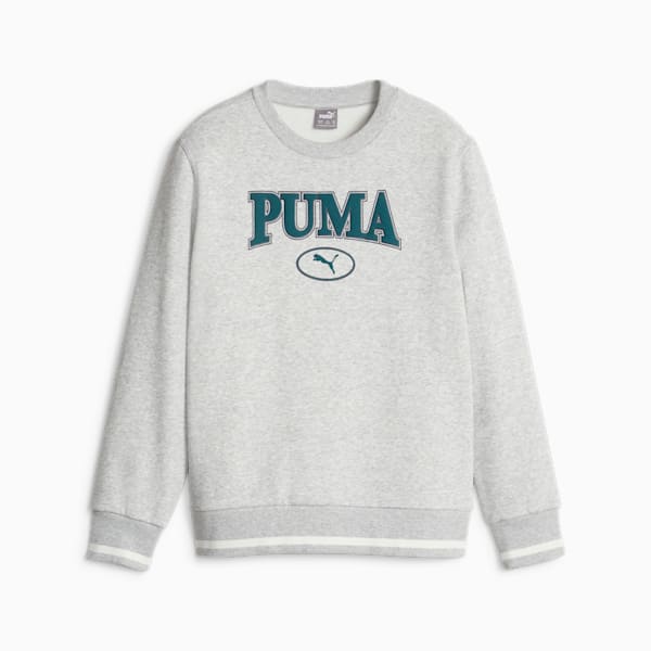 PUMA SQUAD Youth Sweatshirt, Light Gray Heather, large-ZAF