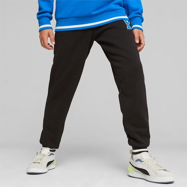 PUMA SQUAD Youth Fleece Sweatpants, PUMA Black-cat, large-ZAF