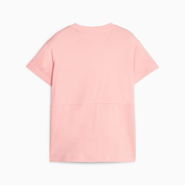 PUMA POWER Colourblock Youth Tee, Peach Smoothie, large-ZAF
