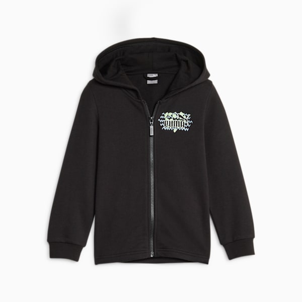 Essentials Mix Match Kids' Full-Zip Hoodie, PUMA Black, large-ZAF