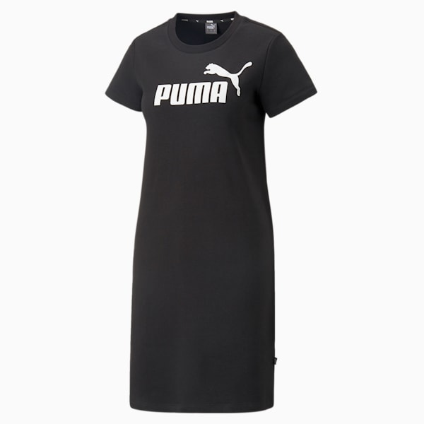 Essentials Logo French Terry Dress Women, PUMA Black, large-ZAF