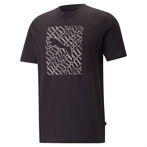 Remera para hombres Graphics Cat, PUMA Black, large-ARG