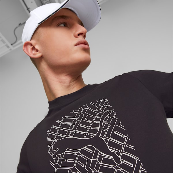 Remera para hombres Graphics Cat, PUMA Black, large-ARG