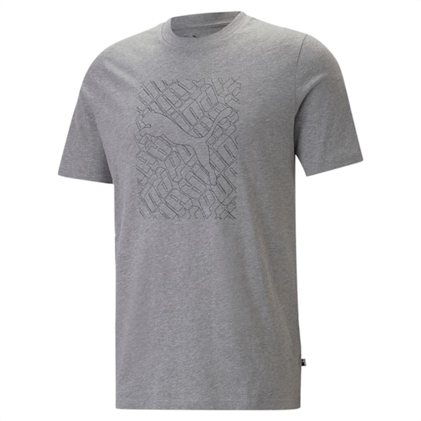 Remera para hombres Graphics Cat, Medium Gray Heather, large-ARG