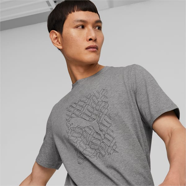 Remera para hombres Graphics Cat, Medium Gray Heather, large-ARG