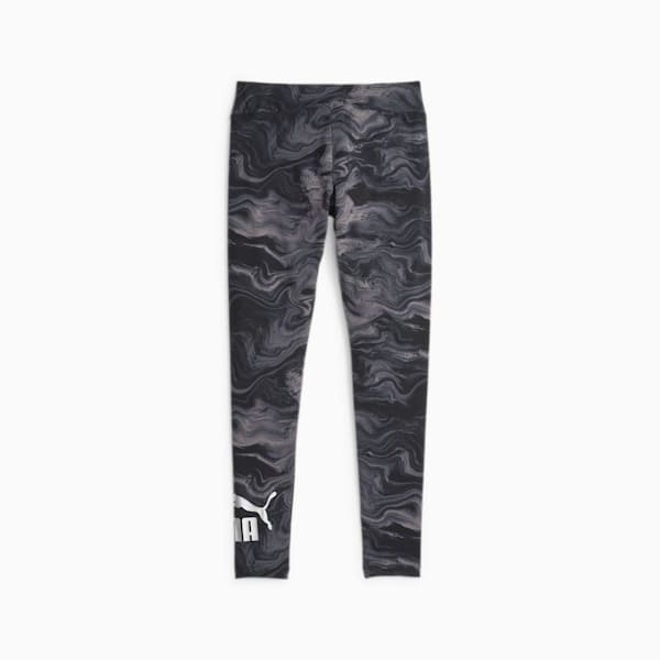 ESS+ MARBLEIZED Women's Leggings, PUMA Black, large-ZAF