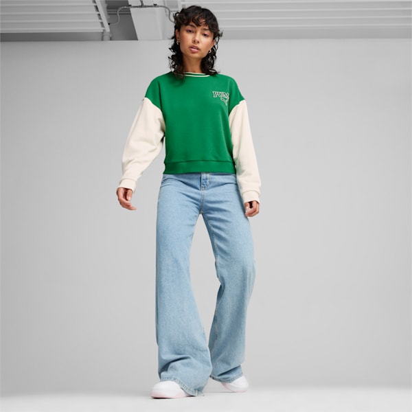 PUMA SQUAD Women's Sweatshirt, Archive Green, large-ZAF