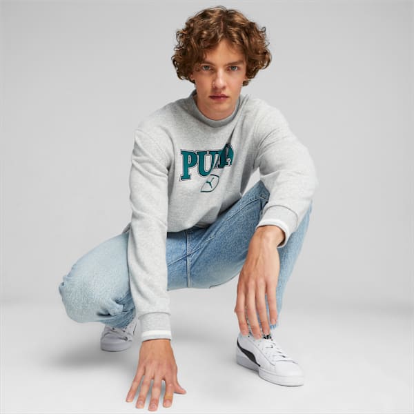 Buzo&nbsp;PUMA SQUAD Crew ADP, Light Gray Heather, large-ARG