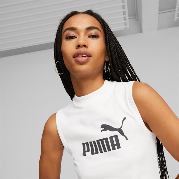 ESS Slim Logo Women's Tank, PUMA White, large-ZAF
