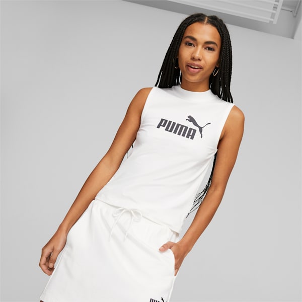 ESS Slim Logo Women's Tank, PUMA White, large-ZAF