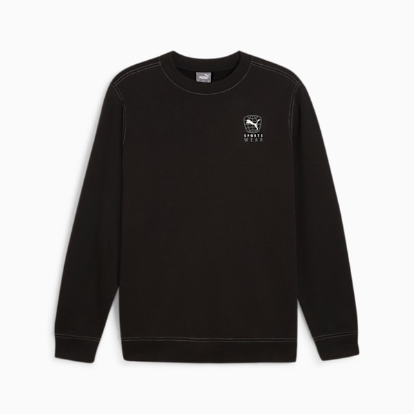 BETTER SPORTSWEAR Men's Sweatshirt, PUMA Black, large-ZAF