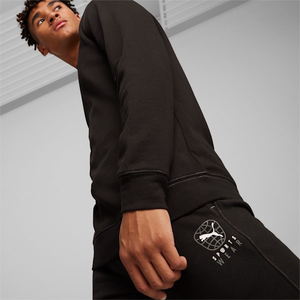 BETTER SPORTSWEAR Men's Sweatshirt, PUMA Black, large-ZAF