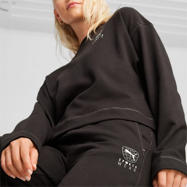 BETTER SPORTSWEAR Women's Sweatpants, PUMA Black, large-ZAF