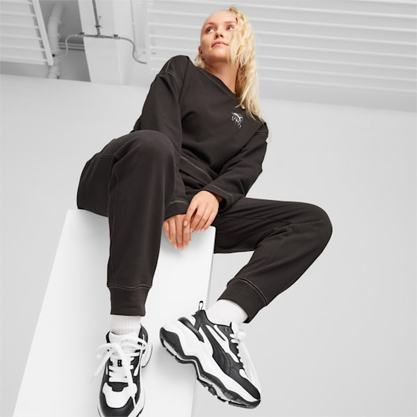 BETTER SPORTSWEAR Women's Sweatpants, PUMA Black, large-ZAF
