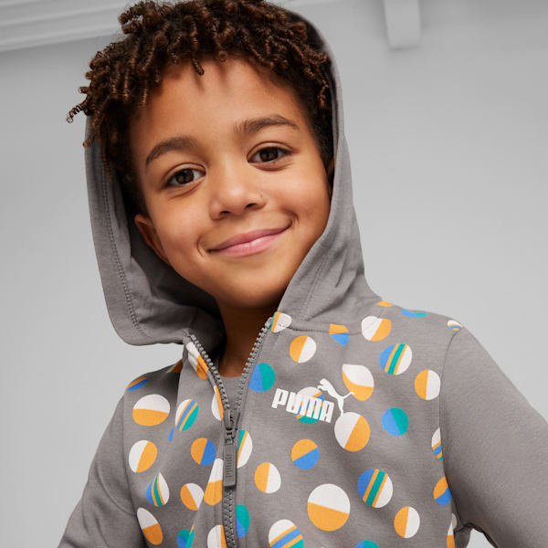 ESS+ SUMMER CAMP Kids' Full-zip Hoodie, Cast Iron, large-ZAF
