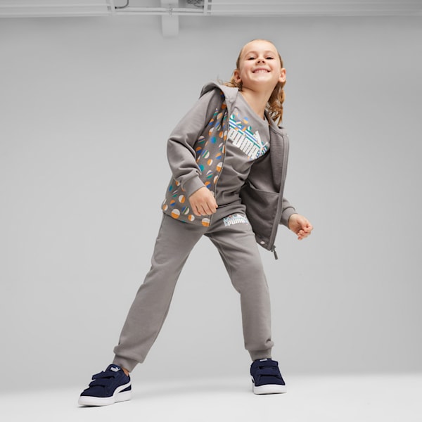 ESS+ SUMMER CAMP Kids' Full-zip Hoodie, Cast Iron, large-ZAF