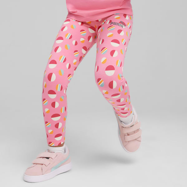 ESS+ SUMMER CAMP Kids' Leggings, Fast Pink, large-ZAF