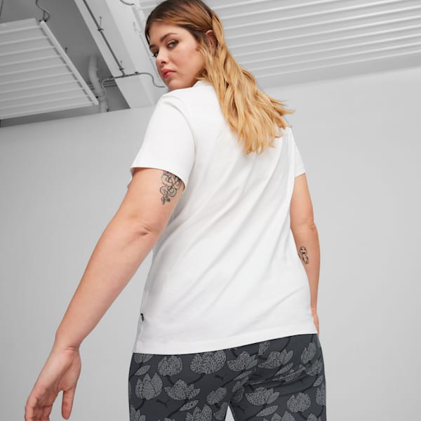 Playera para mujer ESS+ Script, PUMA White, large-MEX